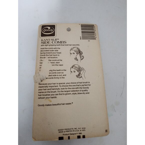 Goody Hair Side Combs Vintage USA Made Pastel 80s Retro New Wave Kidcore Lot NIB - Picture 2 of 5